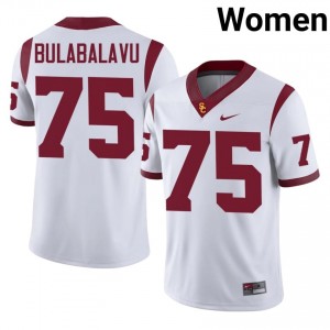 USC Ratumana Bulabalavu #75 White Jersey | Pro Cut Stitched NCAA Football Women Apparel 99815800