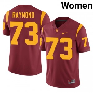 #73 Tobias Raymond Trojans Cardinal Jersey | Classic Embroidery Women Player Football Gear 20074282