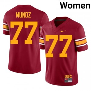 Cardinal Anthony Munoz #77 USC Trojans Alternate Jersey | Women High School Football Moisture Wicking Stitch 36445335