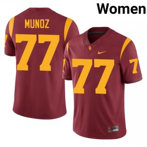 USC Anthony Munoz #77 Cardinal Jersey | Pro Cut Embroidery NCAA Football Women Apparel 95255000