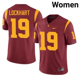Brandon Lockhart #19 USC Trojans Jersey | Pro-Grade Cardinal College Football Women Embroidery 35570441
