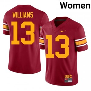 USC Caleb Williams #13 Cardinal Alternate Jersey | Essential Swen NCAA Football Women Apparel 26051224