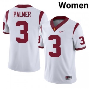 #3 Carson Palmer Trojans White Jersey | Authentic Stitched Women Player Football Gear 57019848