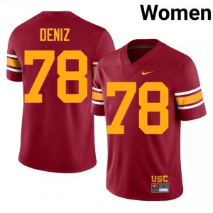 Chase Deniz #78 USC Trojans Alternate Jersey | Gameday Cardinal College Football Women Stitch 91928130
