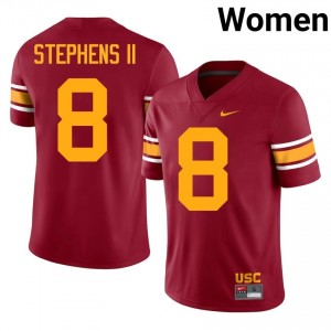 Cardinal Desman Stephens II #8 USC Trojans Alternate Jersey | Women High School Football Licensed Stitch 85083289
