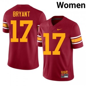 #17 Deven Bryant Trojans Cardinal Alternate Jersey | Alumni Stitch Women Player Football Gear 92370946