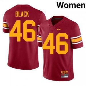 USC Dylan Black #46 Cardinal Alternate Jersey | Premium Swen NCAA Football Women Apparel 72600878