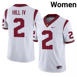 White Elbert Hill IV #2 USC Trojans Jersey | Women High School Football Limited Stitched 53912439