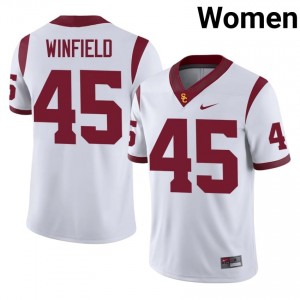 USC Jaimeon Winfield #45 White Jersey | Essential Stitched NCAA Football Women Apparel 23432004