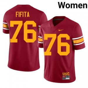 USC John Fifita #76 Cardinal Alternate Jersey | Essential Swen NCAA Football Women Apparel 19016716