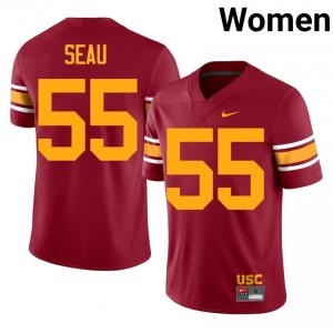 Junior Seau #55 USC Trojans Alternate Jersey | Iconic Cardinal College Football Women Stitch 73375506