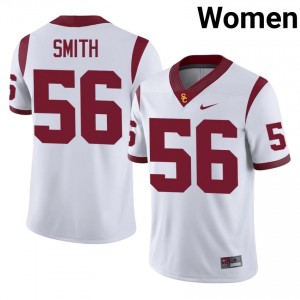 Officially Licensed Kannon Smith #56 Trojans White Jersey | Women University Football Stitched Fan Gear 82855341