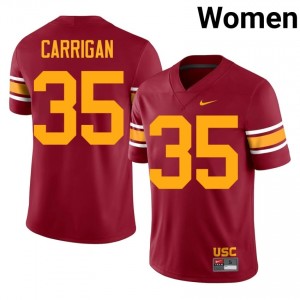 Lachlan Carrigan #35 USC Trojans Alternate Jersey | Exclusive Cardinal College Football Women Swen 75513256
