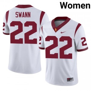 Lynn Swann #22 USC Trojans Jersey | Iconic White College Football Women Stitched 57139292
