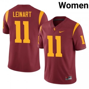 #11 Matt Leinart Trojans Cardinal Jersey | Alumni Embroidery Women Player Football Gear 29912788