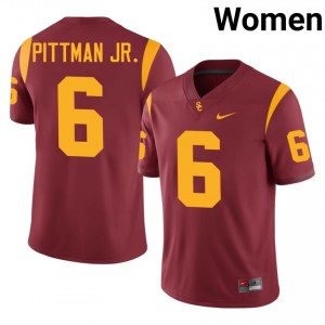 Michael Pittman Jr. #6 USC Trojans Jersey | Gameday Cardinal College Football Women Embroidery 85867117