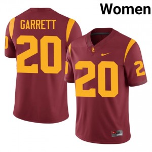 USC Mike Garrett #20 Cardinal Jersey | Genuine Embroidery NCAA Football Women Apparel 71610849