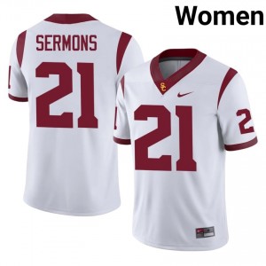 RJ Sermons #21 USC Trojans Jersey | Exclusive White College Football Women Stitched 24060096