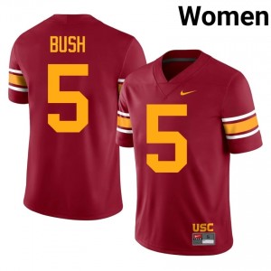 #5 Reggie Bush Trojans Cardinal Alternate Jersey | Alumni Stitch Women Player Football Gear 56622356