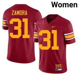 Cardinal Seth Zamora #31 USC Trojans Alternate Jersey | Women High School Football Licensed Stitch 60763200