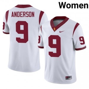 Terrell Anderson #9 USC Trojans Jersey | Pro-Grade White College Football Women Stitched 16776826