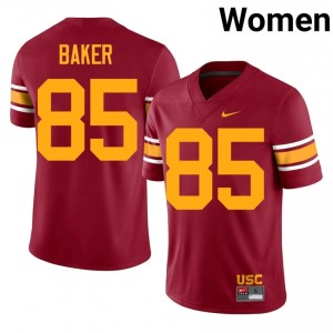 #85 Tron Baker Trojans Cardinal Alternate Jersey | Classic Swen Women Player Football Gear 12815440