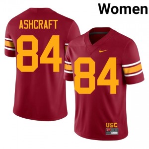 Cardinal Tucker Ashcraft #84 USC Trojans Alternate Jersey | Women High School Football Licensed Stitch 50371139