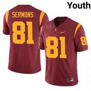 Cameron Sermons #81 USC Trojans Jersey | Pro-Grade Cardinal College Football Youth Embroidery 24451839