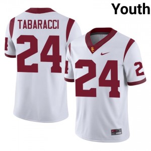 USC Carson Tabaracci #24 White Jersey | Pro Cut Stitched NCAA Football Youth Apparel 65207924