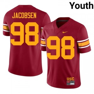 Cash Jacobsen #98 USC Trojans Alternate Jersey | Gameday Cardinal College Football Youth Stitch 65670343