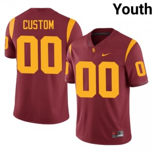 #00 Custom Trojans Cardinal Jersey | Classic Embroidery Youth Player Football Gear 33387217