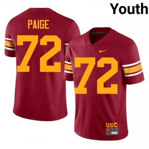 Cardinal Elijah Paige #72 USC Trojans Alternate Jersey | Youth High School Football Limited Swen 75902468