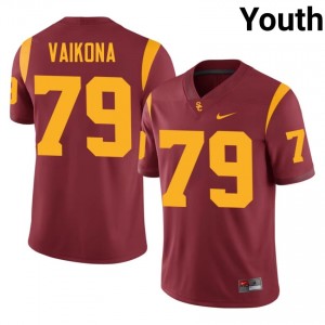 USC Elijah Vaikona #79 Cardinal Jersey | Pro Cut Embroidery NCAA Football Youth Apparel 95072426