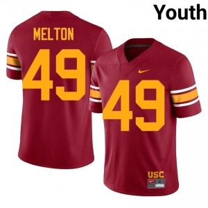 Cardinal Fisher Melton #49 USC Trojans Alternate Jersey | Youth High School Football Fresh Swen 47925274