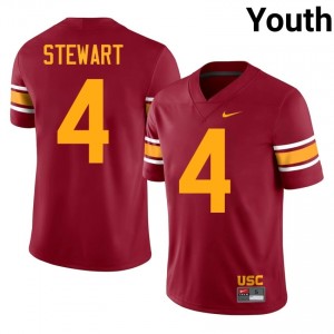 Jahkeem Stewart #4 USC Trojans Alternate Jersey | Pro-Grade Cardinal College Football Youth Swen 30492959