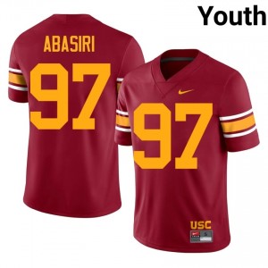 USC Jide Abasiri #97 Cardinal Alternate Jersey | Essential Swen NCAA Football Youth Apparel 38549520
