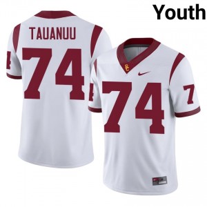 Justin Tauanuu #74 USC Trojans Jersey | Gameday White College Football Youth Stitched 68753897