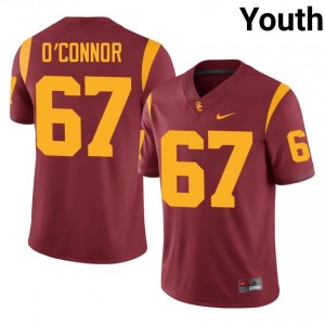 Officially Licensed Kilian O'Connor #67 Trojans Cardinal Jersey | Youth University Football Embroidery Fan Gear 79719914