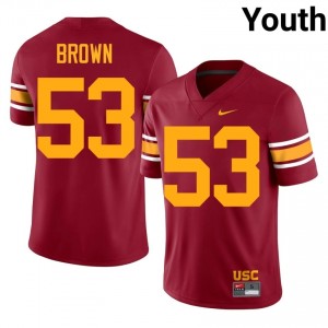 USC Luke Brown #53 Cardinal Alternate Jersey | Essential Swen NCAA Football Youth Apparel 51470331