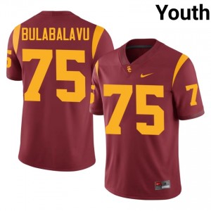 Cardinal Ratumana Bulabalavu #75 USC Trojans Jersey | Youth High School Football Moisture Wicking Embroidery 98221554