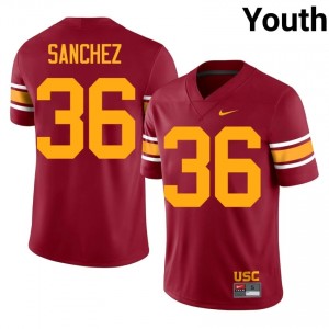 USC Rey Sanchez #36 Cardinal Alternate Jersey | Premium Swen NCAA Football Youth Apparel 71170375
