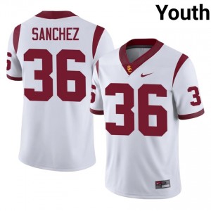 Rey Sanchez #36 USC Trojans Jersey | Gameday White College Football Youth Stitched 58823596
