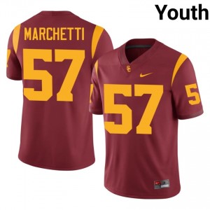 Cardinal Roman Marchetti #57 USC Trojans Jersey | Youth High School Football Licensed Embroidery 17810183