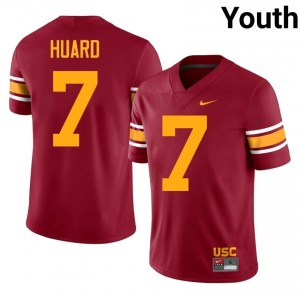Elite Thread Sam Huard #7 Trojans Cardinal Alternate Jersey | Youth University Football Stitch Fan Gear 75775233