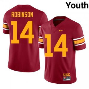 USC Ta'Mere Robinson #14 Cardinal Alternate Jersey | Essential Swen NCAA Football Youth Apparel 13926375
