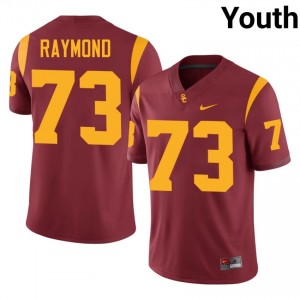 Tobias Raymond #73 USC Trojans Jersey | Iconic Cardinal College Football Youth Embroidery 86786454