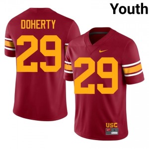 Cardinal Will Doherty #29 USC Trojans Alternate Jersey | Youth High School Football Limited Swen 91132132