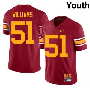 USC Andrew Williams #51 Cardinal Alternate Jersey | Essential Swen NCAA Football Youth Apparel 67126359