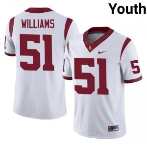 Andrew Williams #51 USC Trojans Jersey | Iconic White College Football Youth Stitched 36067329