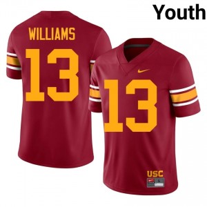 Officially Licensed Caleb Williams #13 Trojans Cardinal Alternate Jersey | Youth University Football Stitch Fan Gear 40722123